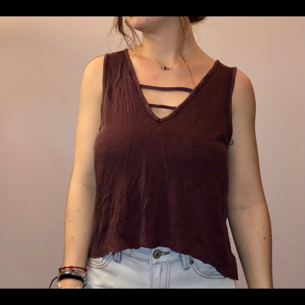 American eagle cropped tank top